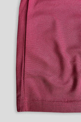 CK Signature Polo Shirt Maroon – Stripe Collar Edition